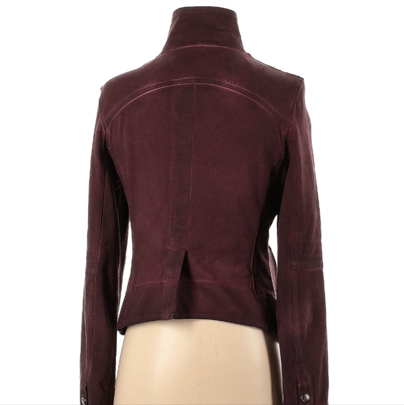 Marrakech Burgundy Knit Moto Light Jacket - Anthropologie - Picture 2 of 8
